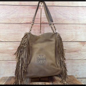 Tory Burch Harper Leather Fringe tote